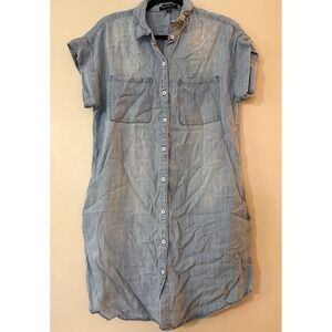 Velvet Heart Light Blue Denim Shirt Dress